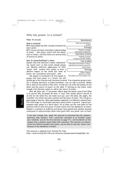 20 Who has power in a school