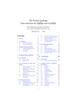 The fontspec package
