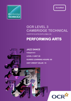 Level 3 - Unit 28 - Jazz dance