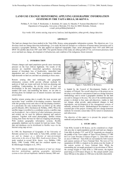 land use change monitoring applying geographic information