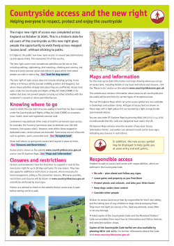 Countryside access and the new right