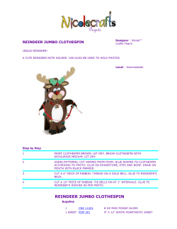 3269 reindeer jumbo clothespin