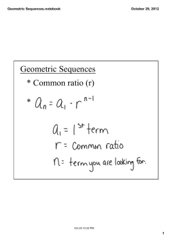 Geometric Sequences.notebook