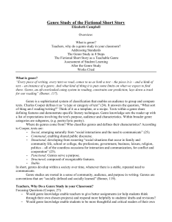 Genre Study of the Fictional Short Story