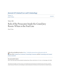 Role of the Prosecutor Inside the Grand Jury Room