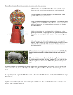 Percent Error Practice_gumballs animals and monuments