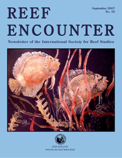 Reef Encounter 35 (Sep 2007) - International Society for Reef Studies
