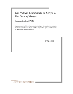 The Nubian Community in Kenya v. The State of Kenya