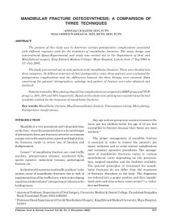 mandibular fracture osteosynthesis: a comparison of three techniques