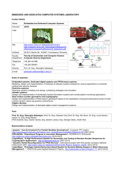 Embedded and Dedicated Computer Systems Laboratory