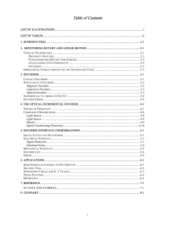 Techniques For Digitizing Rotary and Linear Motion