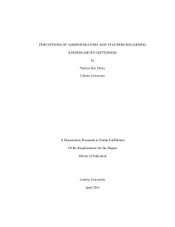 Perceptions of Administrators and Teachers Regarding