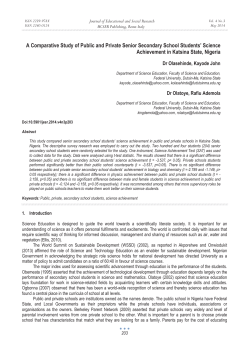A Comparative Study of Public and Private Senior
