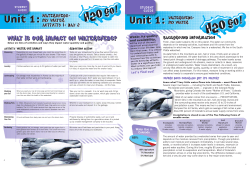 Unit 1: Watershed - My Water Student Guide