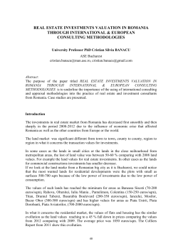 real estate investments valuation in romania through international