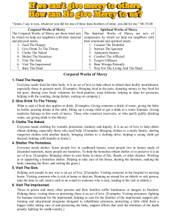 Corporal Works of Mercy - Saint Patrick Church