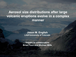 Aerosol size distributions after large volcanic eruptions