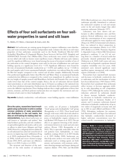 Effects of four soil surfactants on four soil