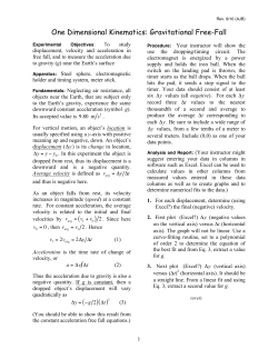 P131 1-D Free Fall Lab 9-10