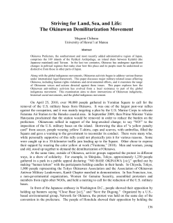 Striving for Land, Sea, and Life: The Okinawan Demilitarization