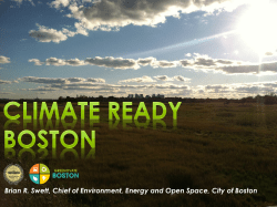 Climate Ready Boston - Risk Mitigation Leadership