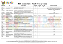 Risk Assessment Adult Bouncy Castle