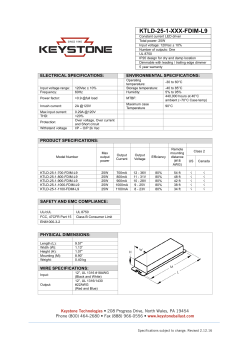 KTLD-25-1-XXX-FDIM-L9 - Keystone Technologies