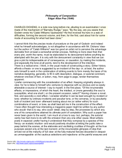 Philosophy of Composition Edgar Allan Poe (1846) CHARLES