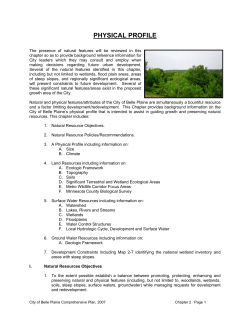 physical profile - The City of Belle Plaine