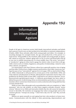 Information on Internalized Ageism