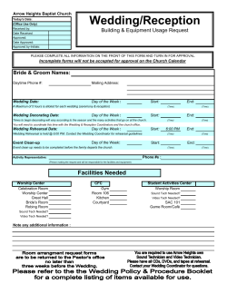 Application - Arrow Heights Baptist Church