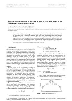 Thermal energy storage in the form of heat or cold with using of the