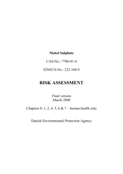 Nickel Sulphate - The Danish Environmental Protection Agency