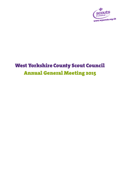 AGM Agenda 2015 - West Yorkshire Scouts