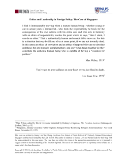 Productivity challenges in Singapore