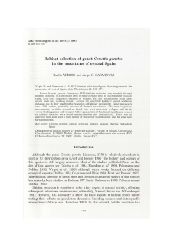 Habitat selection of genet Genetta genetta in the mountains of