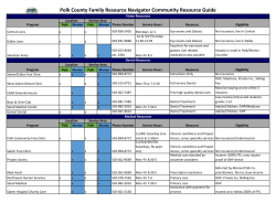 Polk County Family Resource Navigator Community Resource Guide