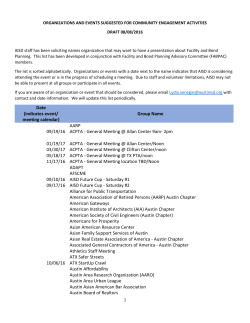 organizations and events suggested