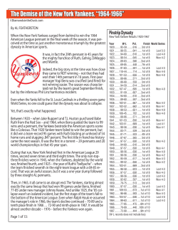 The Demise of the New York Yankees, 1964-66