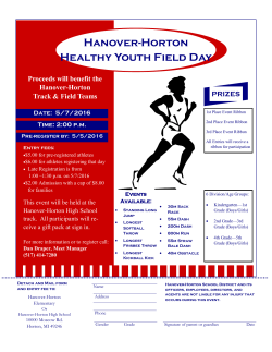 Hanover-Horton Healthy Youth Field Day