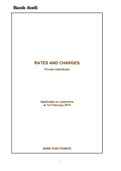 rates and charges - Bank Audi France sa
