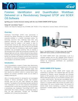 Forensic Identifications and Quantification Workflows