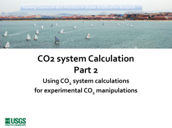 CO2 system Calculation Part 2