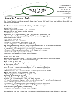 RFP for Paving Town Highways