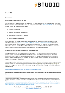 The Studio, 41 Greenland Street, Liverpool. L1 0BS Telephone