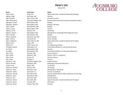 2015 Spring Semester Dean`s List PDF