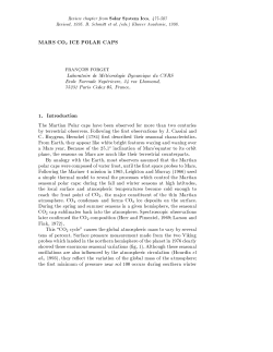 MARS CO2 ICE POLAR CAPS FRAN чCOIS FORGET Laboratoire
