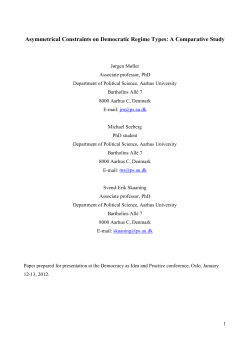 Asymmetrical Constraints on Democratic Regime Types