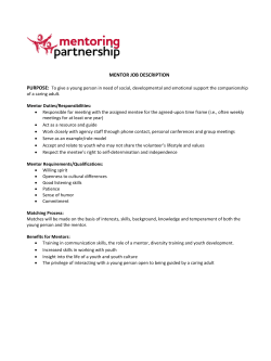 Sample Mentor Job Description