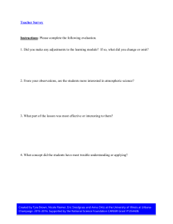 Atmospheric Optics learning assessment package.